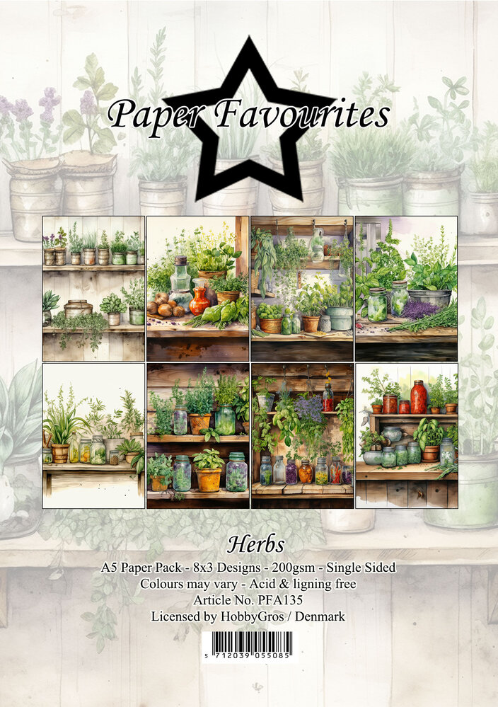 Paper Favourites Herbs A5 Paper Pack (PFA135) (DISCONTINUED)