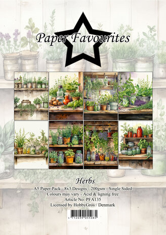 Paper Favourites Herbs A5 Paper Pack (PFA135) (DISCONTINUED)