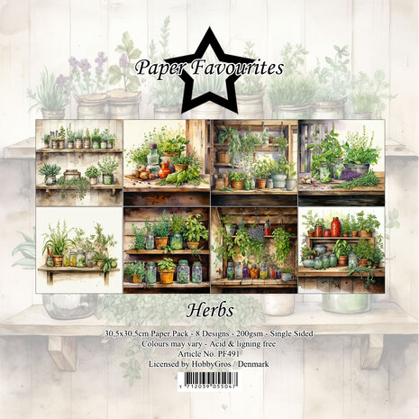 Paper Favourites Herbs 12x12 Inch Paper Pack (PF491) (DISCONTINUED)