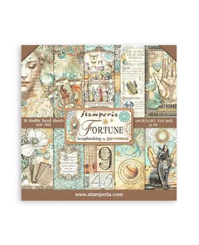 Stamperia Fortune 8x8 Inch Paper Pack (SBBS105) (DISCONTINUED) Stamperia Fortune 8x8 Inch Paper Pack (SBBS105) (DISCONTINUED)