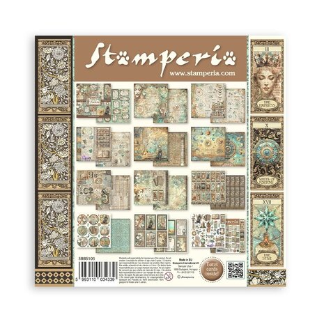 Stamperia Fortune 8x8 Inch Paper Pack (SBBS105) (DISCONTINUED) Stamperia Fortune 8x8 Inch Paper Pack (SBBS105) (DISCONTINUED)