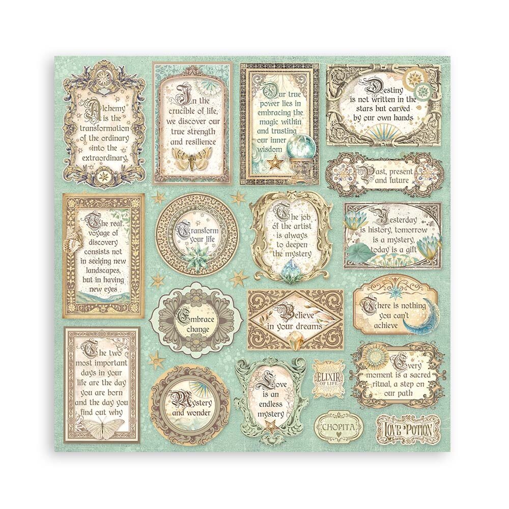 Stamperia Fortune 12x12 Inch Paper Pack (SBBL153) Stamperia Fortune 12x12 Inch Paper Pack (SBBL153)