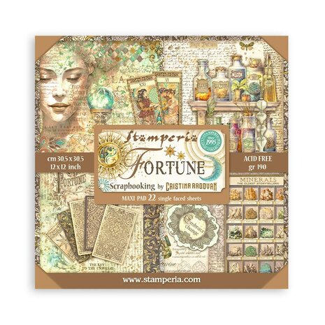 Stamperia Fortune 12x12 Inch Paper Pack (Single Face) (SBBXLB15) Stamperia Fortune 12x12 Inch Paper Pack (Single Face) (SBBXLB15)