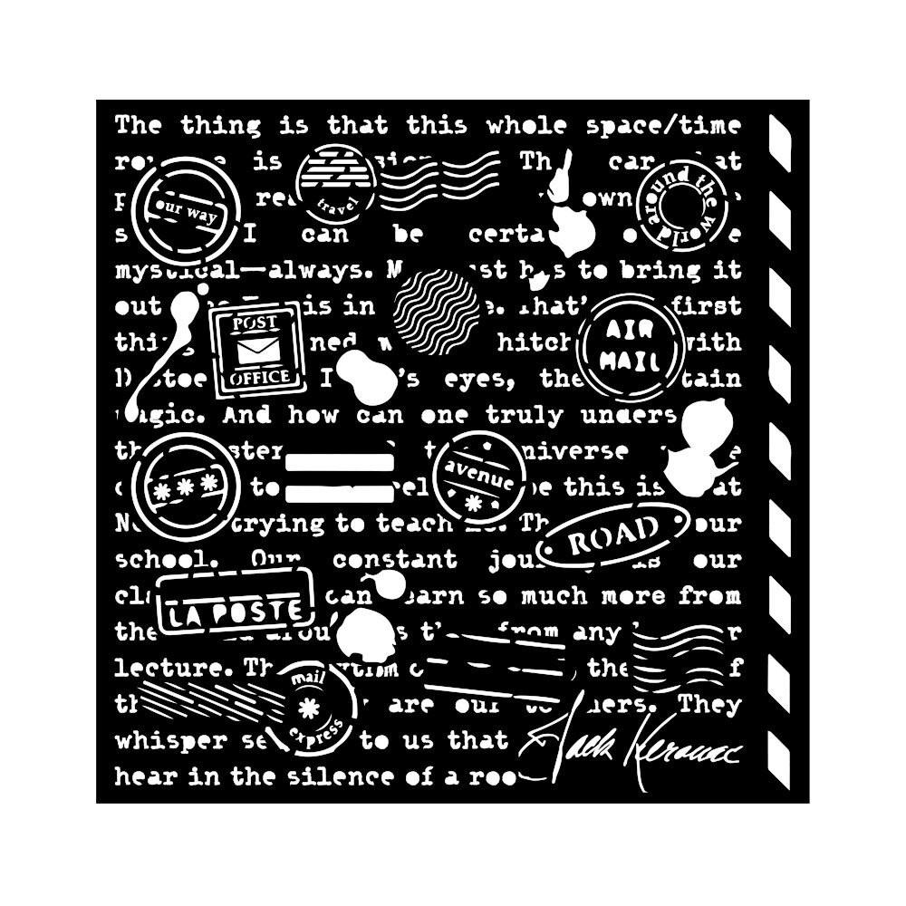 Stamperia Shabby Rose Thick Stencil 18x18cm Writings (KSTDQ105)