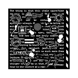 Stamperia Shabby Rose Thick Stencil 18x18cm Writings (KSTDQ105)