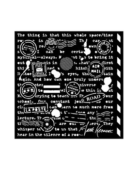 Stamperia Shabby Rose Thick Stencil 18x18cm Writings (KSTDQ105)