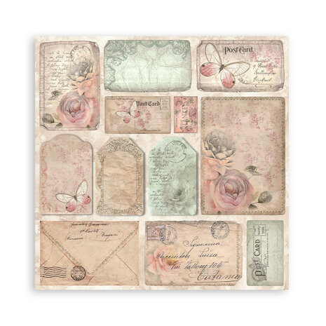 Stamperia Shabby Rose 12x12 Inch Paper Pack (SBBL12)