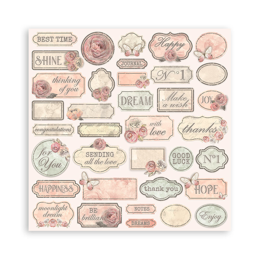 Stamperia Shabby Rose 12x12 Inch Paper Pack (SBBL12)