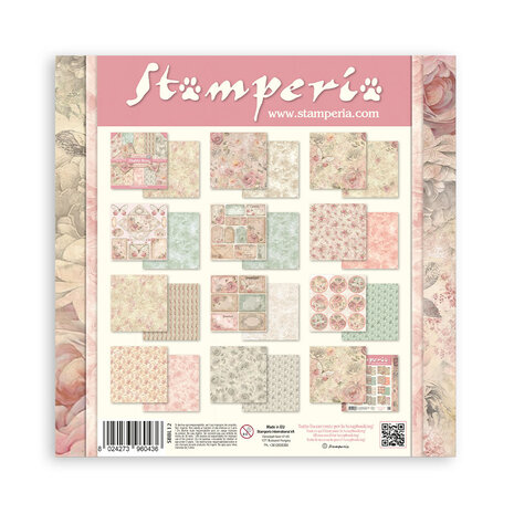 Stamperia Shabby Rose 12x12 Inch Paper Pack (SBBL12)