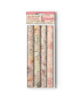 Stamperia Shabby Rose 12x12 Inch Fabric Sheets (4pcs) (SBPLT29) Stamperia Shabby Rose 12x12 Inch Fabric Sheets (4pcs) (SBPLT29)