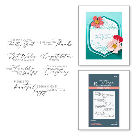 Spellbinders New Beginnings Timeless Sentiments Press Plates (BP-186) (DISCONTINUED) Spellbinders New Beginnings Timeless Sentiments Press Plates (BP-186) (DISCONTINUED)