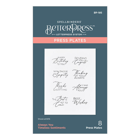 Spellbinders Always You Timeless Sentiments Press Plates (BP-185) Spellbinders Always You Timeless Sentiments Press Plates (BP-185)