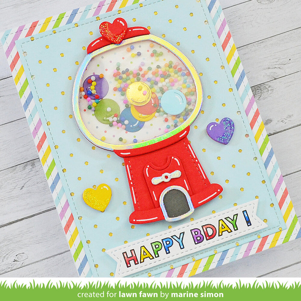 Lawn Fawn Build-a-gumball Machine Lawn Cuts Dies (LF3431) Lawn Fawn Build-a-gumball Machine Lawn Cuts Dies (LF3431)