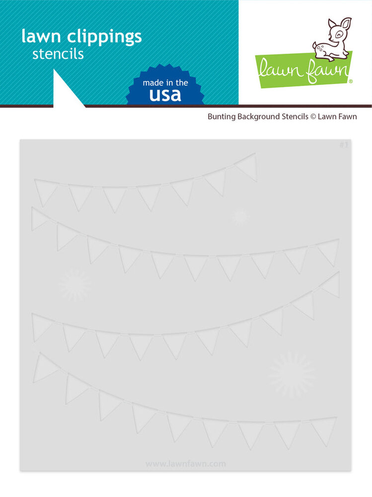 Lawn Fawn Bunting Background Lawn Clippings Stencils (3pcs) (LF3453) (DISCONTINUED)