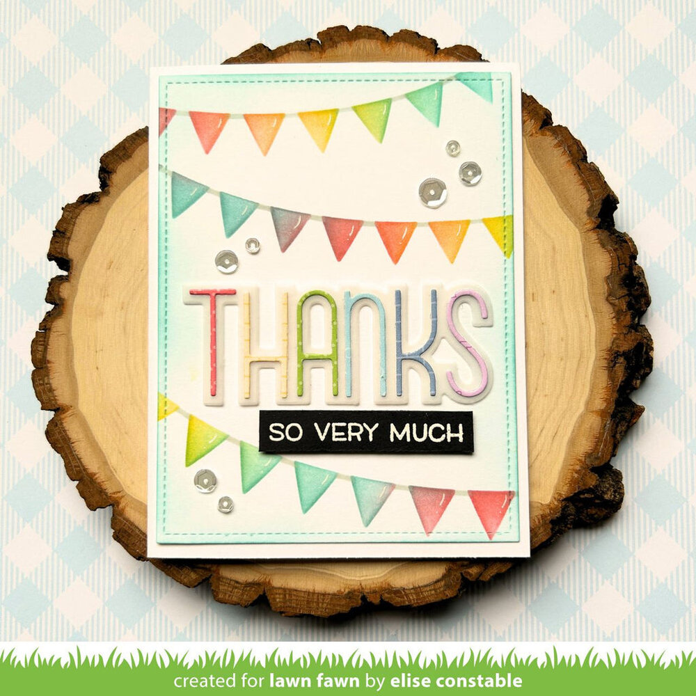 Lawn Fawn Bunting Background Lawn Clippings Stencils (3pcs) (LF3453) (OUTLET)