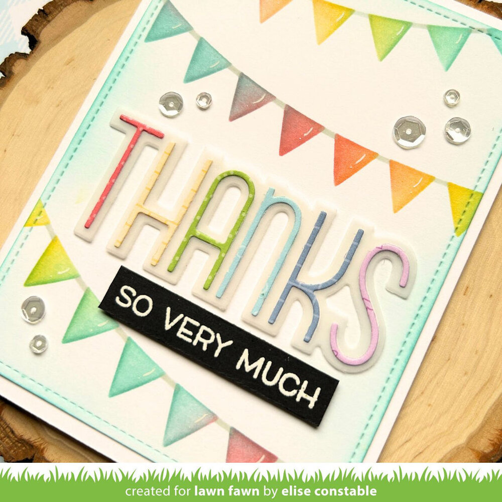 Lawn Fawn Bunting Background Lawn Clippings Stencils (3pcs) (LF3453) (OUTLET)