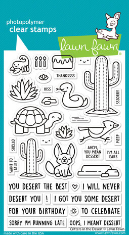 Lawn Fawn Critters In The Desert Clear Stamps (LF3415) (DISCONTINUED)