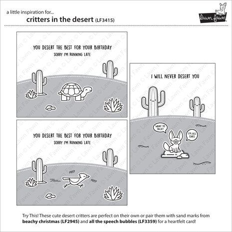 Lawn Fawn Critters In The Desert Clear Stamps (LF3415) (DISCONTINUED)