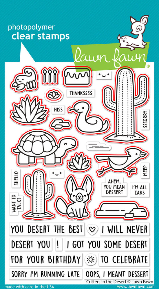 Lawn Fawn Critters In The Desert Lawn Cuts Dies (LF3416) (OUTLET)