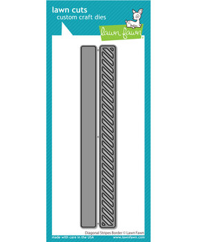 Lawn Fawn Diagonal Stripes Border Lawn Cuts Dies (LF3438) (OUTLET)
