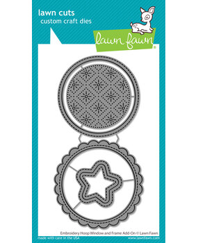 Lawn Fawn Embroidery Hoop Window And Frame Add-on Lawn Cuts Dies (LF3443) (OUTLET)