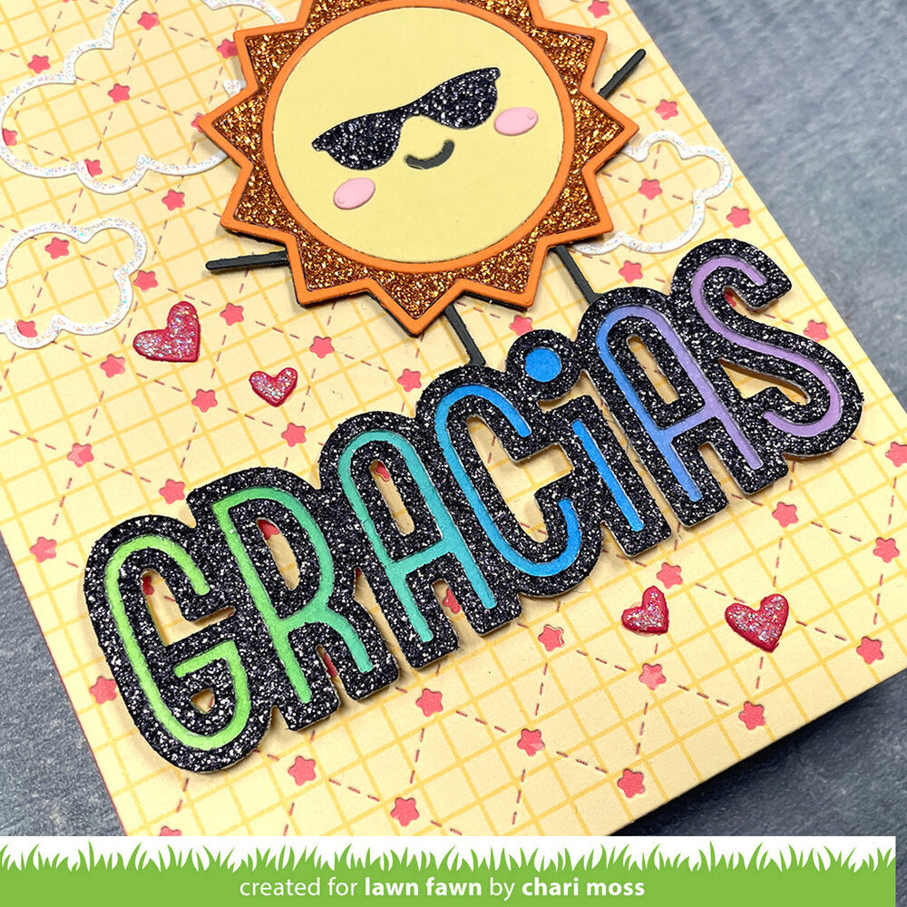 Lawn Fawn Giant Outlined Gracias Lawn Cuts Dies (LF3448) (OUTLET) Lawn Fawn Giant Outlined Gracias Lawn Cuts Dies (LF3448) (OUTLET)