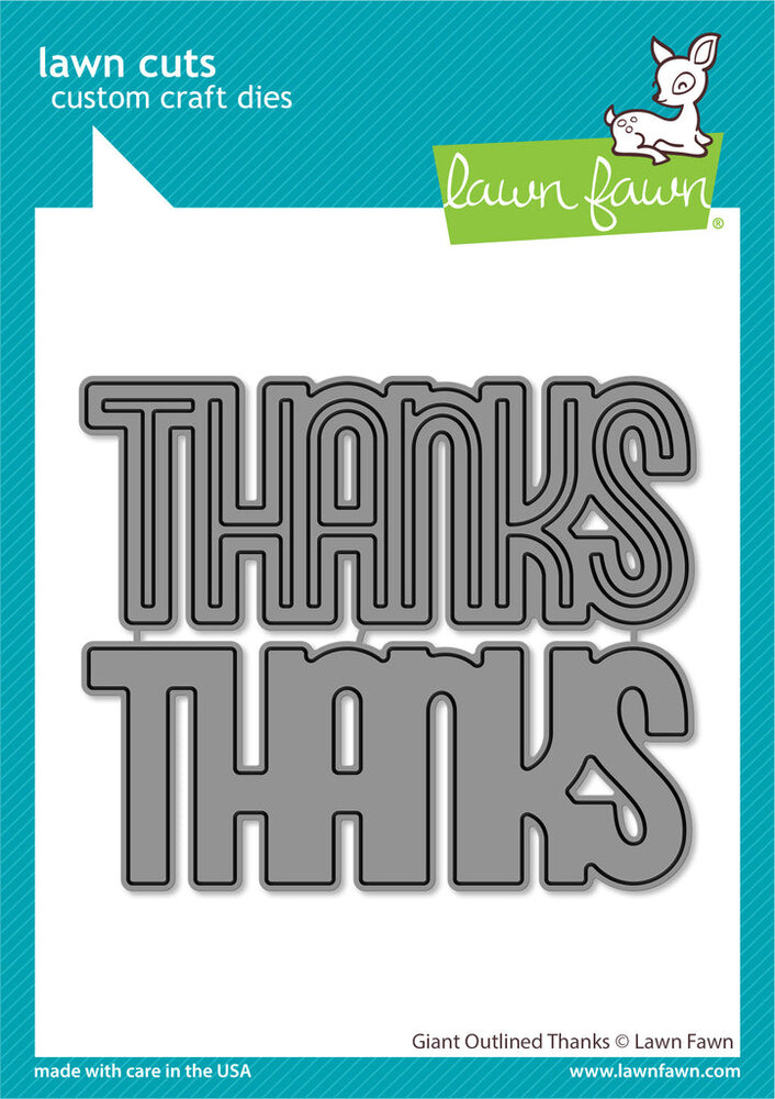 Lawn Fawn Giant Outlined Thanks Lawn Cuts Dies (LF3447) (OUTLET) Lawn Fawn Giant Outlined Thanks Lawn Cuts Dies (LF3447) (OUTLET)