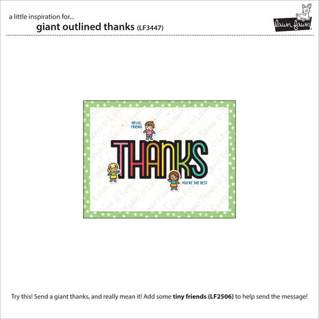 Lawn Fawn Giant Outlined Thanks Lawn Cuts Dies (LF3447) (OUTLET) Lawn Fawn Giant Outlined Thanks Lawn Cuts Dies (LF3447) (OUTLET)