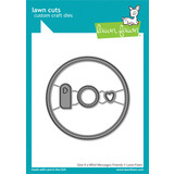 Lawn Fawn Give It A Whirl Messages: Friends Lawn Cuts Dies (LF3422) (OUTLET)
