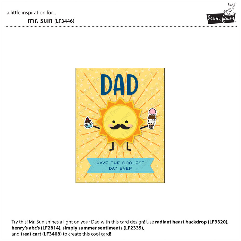 Lawn Fawn Mr. Sun Lawn Cuts Dies (LF3446) (OUTLET)