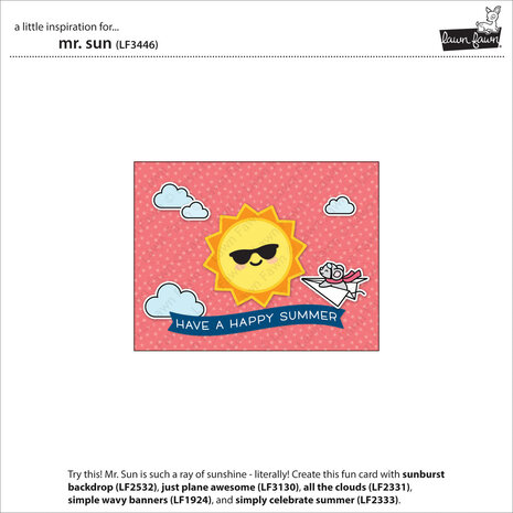 Lawn Fawn Mr. Sun Lawn Cuts Dies (LF3446) (OUTLET)