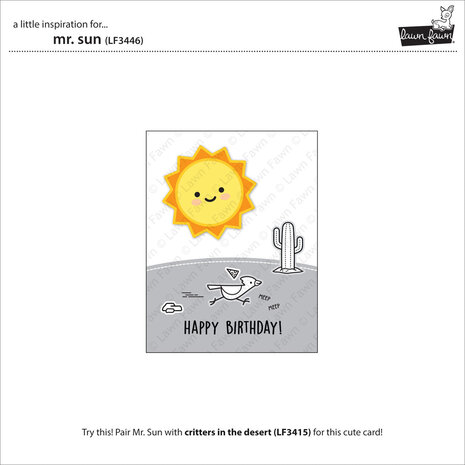 Lawn Fawn Mr. Sun Lawn Cuts Dies (LF3446) (OUTLET)