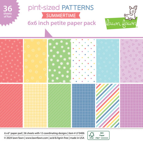 Lawn Fawn Pint-sized Patterns Summertime Petite Pack (LF3406) (OUTLET)