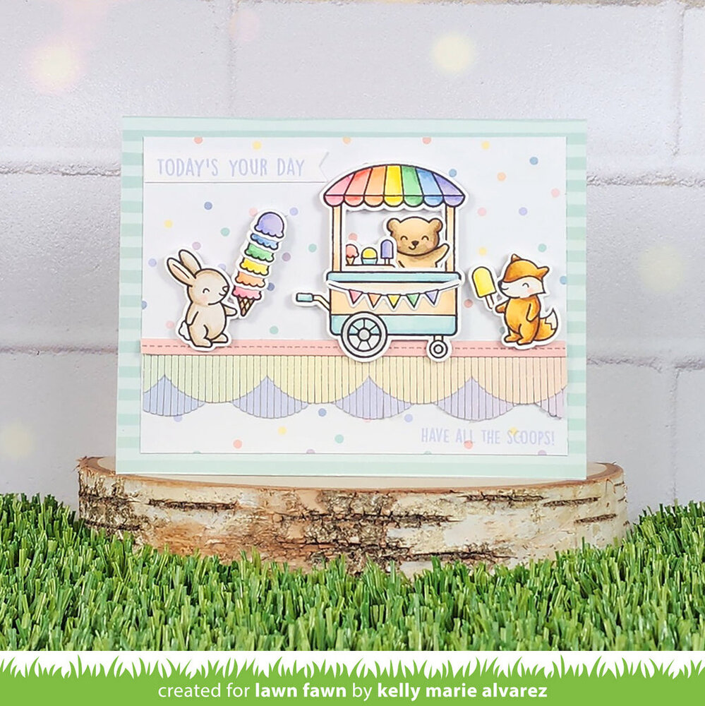 Lawn Fawn Treat Cart Clear Stamps (LF3408) Lawn Fawn Treat Cart Clear Stamps (LF3408)