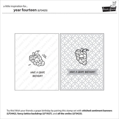 Lawn Fawn Year Fourteen Clear Stamps (LF3425) (OUTLET) Lawn Fawn Year Fourteen Clear Stamps (LF3425) (OUTLET)