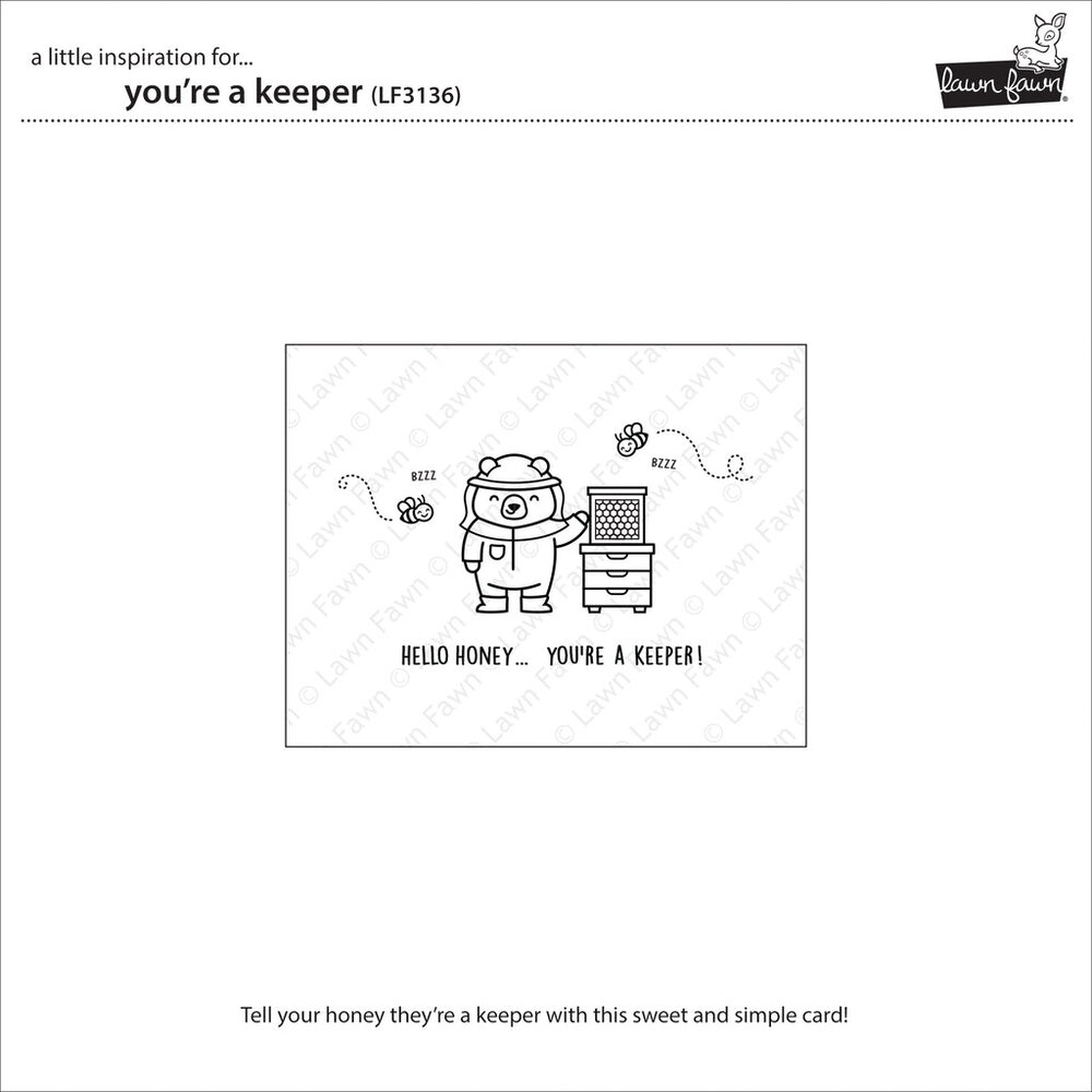 Lawn Fawn You're A Keeper Clear Stamps (LF3136) (DISCONTINUED)