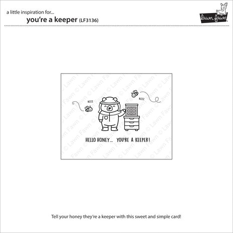 Lawn Fawn You're A Keeper Clear Stamps (LF3136) (DISCONTINUED)