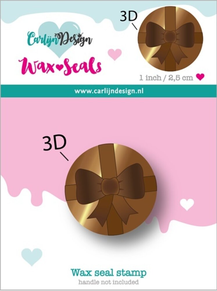 CarlijnDesign Wax Seal Stamper 47 3D Strik (CDWX-0076)
