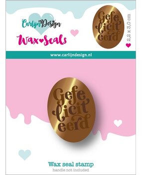 CarlijnDesign Wax Seal Stamper 46 Gefeliciteerd (CDWX-0075)