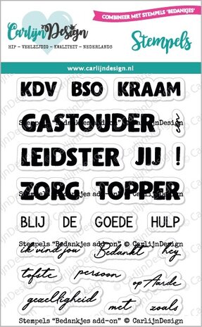 CarlijnDesign Stempels Bedankjes Add-On (CDST-0122) (DISCONTINUED)