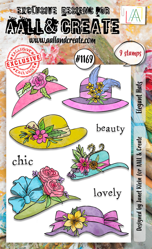 Aall and Create Stamp Set Elegant Hats A6 (AALL-TP-1169) Aall and Create Stamp Set Elegant Hats A6 (AALL-TP-1169)