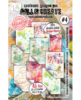Aall and Create Design Paper Colourburst Melody A5 (AALL-PA-004)