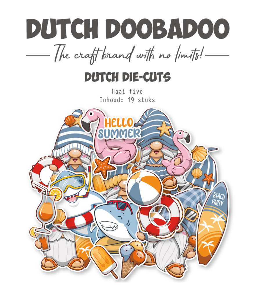 Dutch Doobadoo Dutch Die-Cuts Haai Five (19pcs) (474.007.037) (OUTLET)