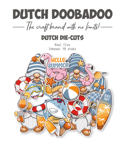 Dutch Doobadoo Dutch Die-Cuts Haai Five (19pcs) (474.007.037) (OUTLET)