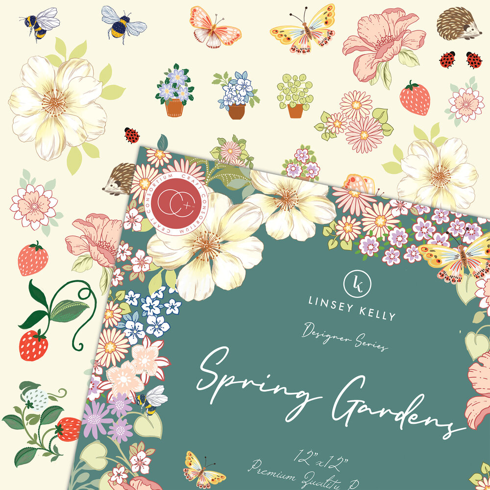 Craft Consortium Spring Gardens 12x12 Inch Paper Pad (CCDPAD002) Craft Consortium Spring Gardens 12x12 Inch Paper Pad (CCDPAD002)