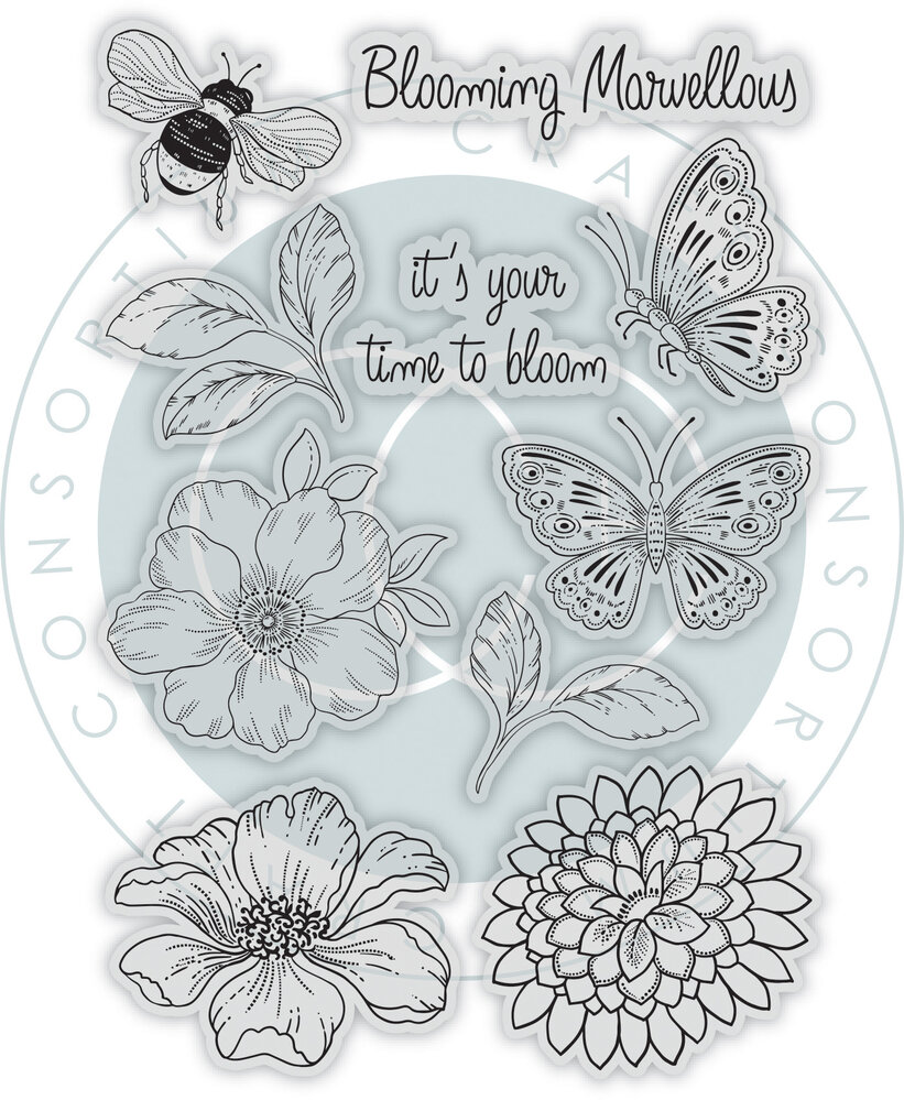 Craft Consortium Spring Gardens Clear Stamps (CCDSTMP001) Craft Consortium Spring Gardens Clear Stamps (CCDSTMP001)