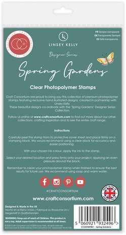 Craft Consortium Spring Gardens Clear Stamps (CCDSTMP001) Craft Consortium Spring Gardens Clear Stamps (CCDSTMP001)