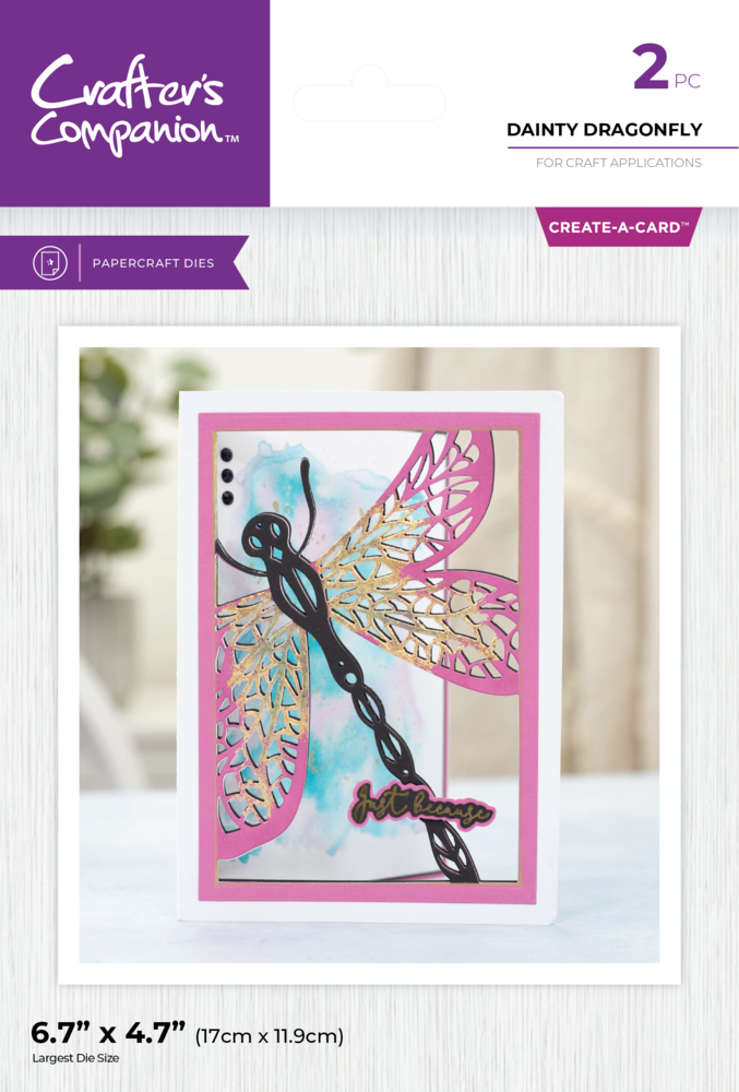 Crafter's Companion Taking Flight Create-a-Card Dies Dainty Dragonfly (CC-MD-CAD-DADR) (DISCONTINUED)