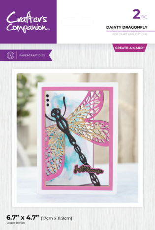 Crafter's Companion Taking Flight Create-a-Card Dies Dainty Dragonfly (CC-MD-CAD-DADR) (DISCONTINUED)