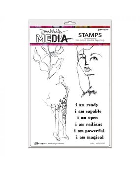 Ranger Dina Wakley MEdia Cling Stamps I Am (MDR77787) (DISCONTINUED) Ranger Dina Wakley MEdia Cling Stamps I Am (MDR77787) (DISCONTINUED)